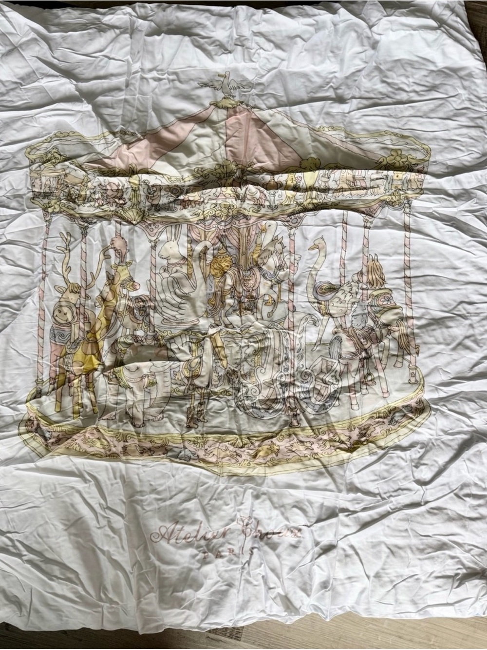 Paris Landmark Print Comforter - Light Blue & White - Picture 2 of 2